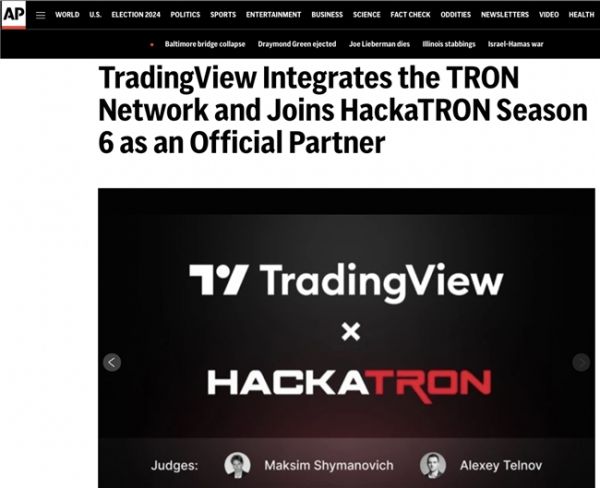 tradingview_TradingView集成波场TRON网络_波场黑客松大赛第六季合作伙伴