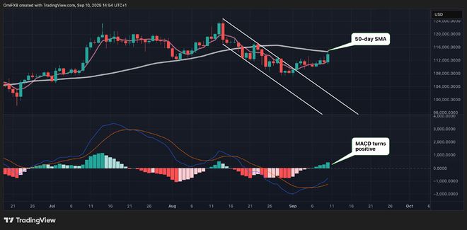 9月11日比特币行情_tradingview_美国CPI通胀数据对比特币的影响